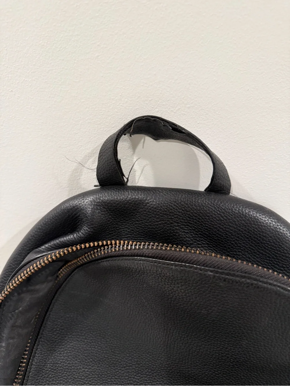 Men’s Polo Ralph Lauren black leather backpack